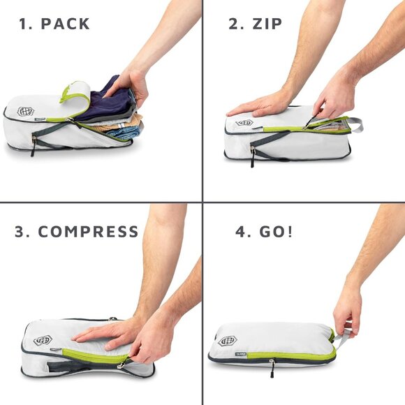 Compression Packing Cubes for Travel - Luggage and Backpack Organizer Packaging - Picture 6 of 6